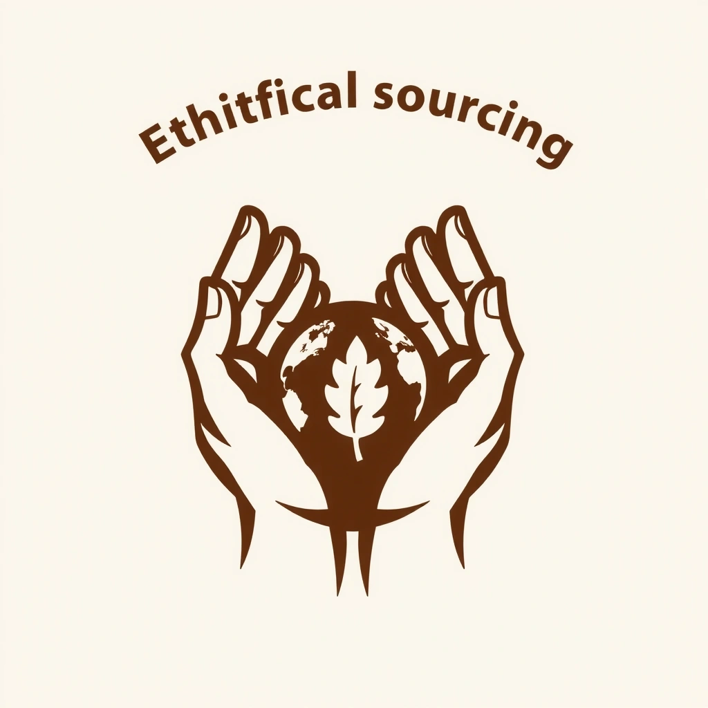 Hands holding a globe icon representing ethical sourcing and sustainability